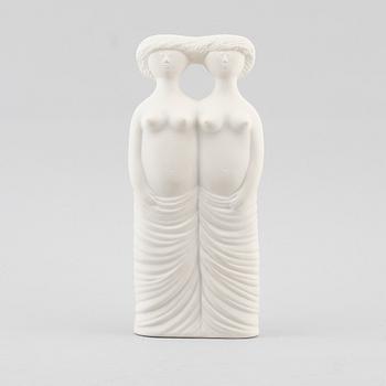 FIGUR, parian, "Tvillingarna", ur serien Figurin, Stig Lindberg, Gustavsberg.