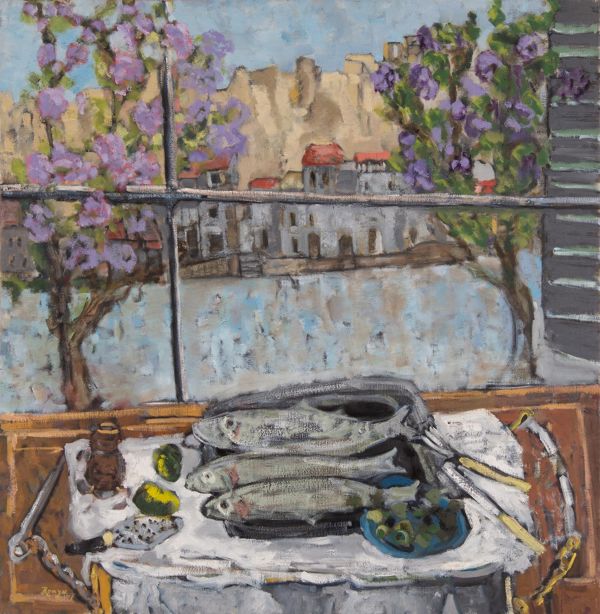 Dick Romyn, oil on canvas, signed.