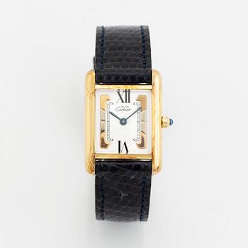 must de Cartier, Tank, wristwatch, 20,5 x 20 (28) mm.