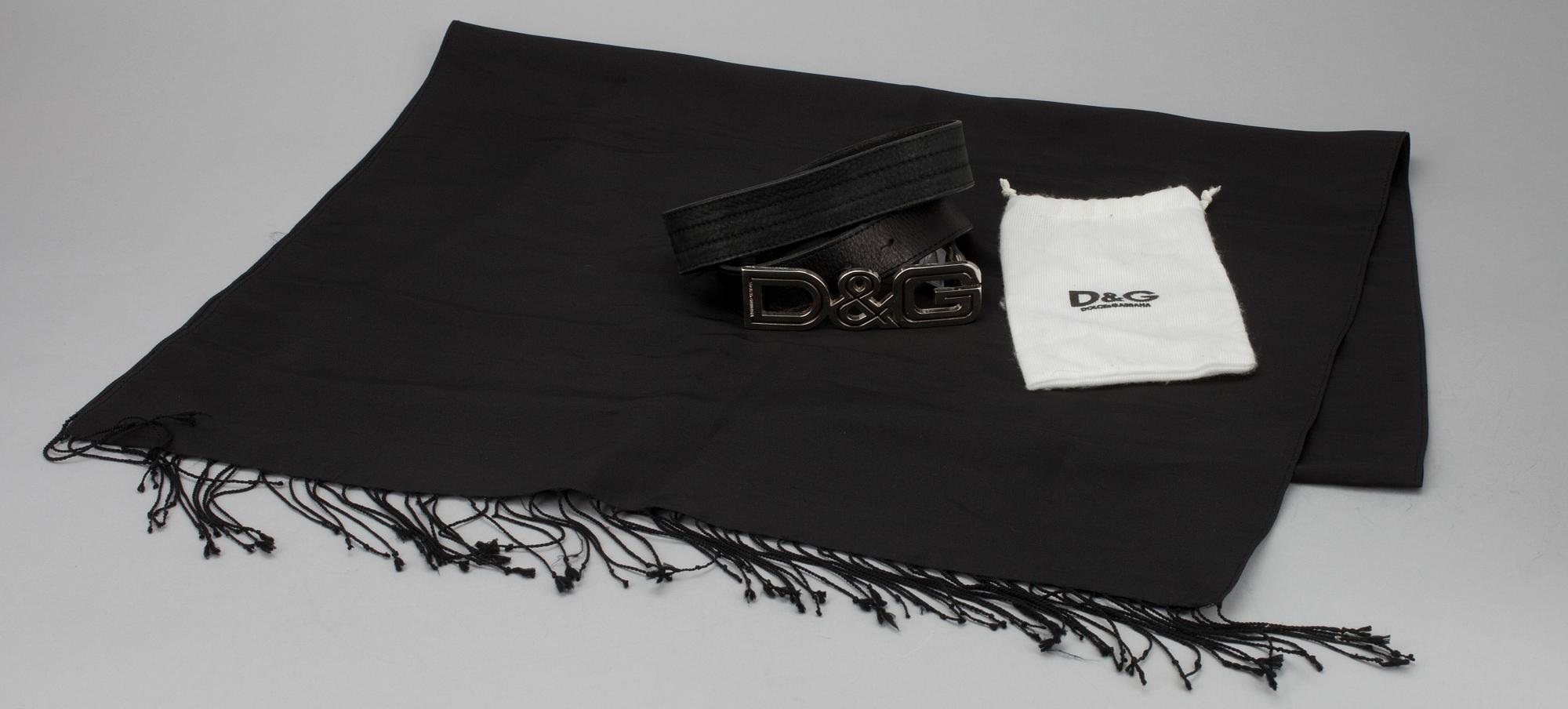 BÄLTE samt SJAL, Dolce & Gabbana.