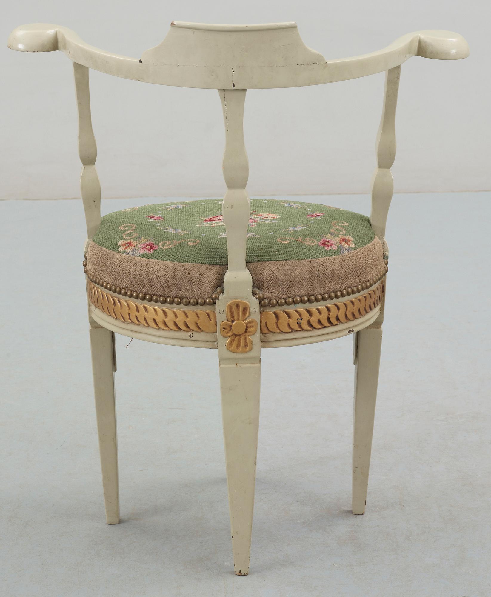 PUDERSTOL, gustaviansk, provins, 1700/1800-tal.