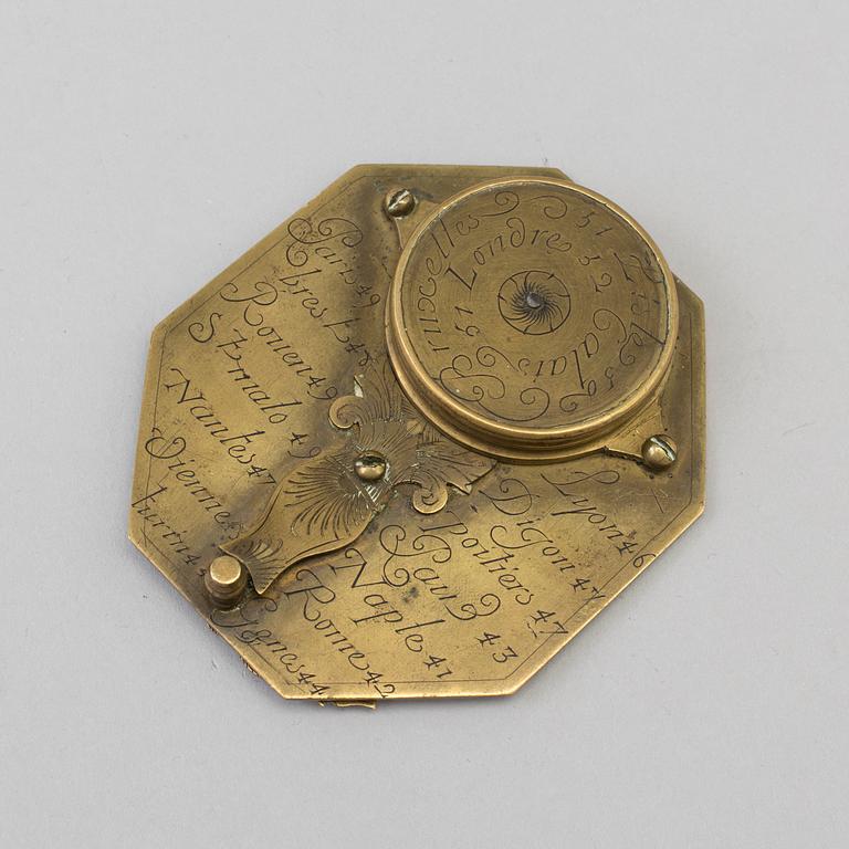 Sundial Compass, France, 18th century.