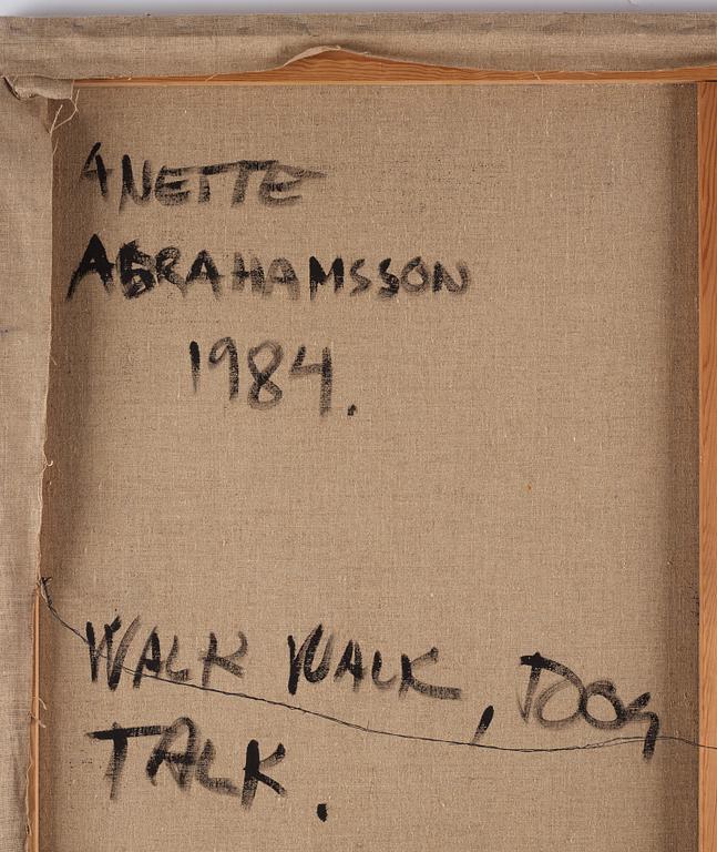 Anette Abrahamsson, signed and dated 1984 verso. Oil on canvas.