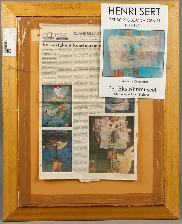 HENRI SERT, gouache, sign och dat 1957.