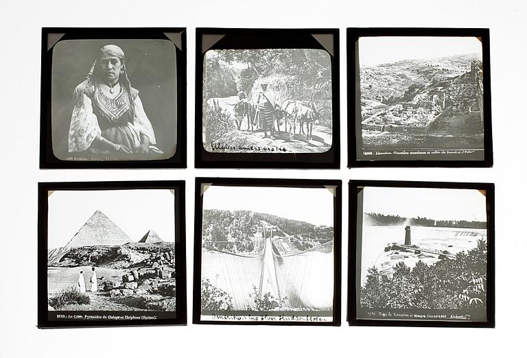PROJEKTORSBILDER, glasplåtar,  1800/1900-tal.