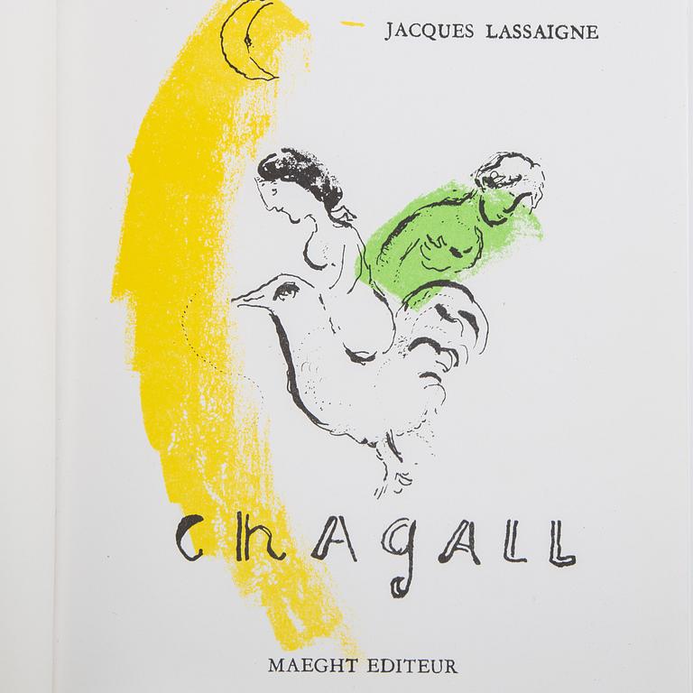 Marc Chagall, bok Jaques Lassaigne, Maeght Éditeur, Paris, 1957, med 15 litografier.