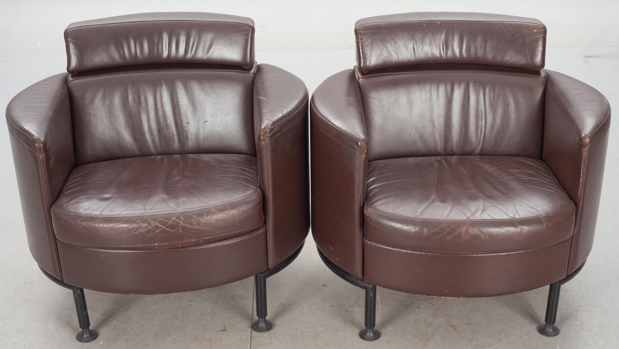 FÅTÖLJER, ett par, Karl-Erik Ekselius, JOC, Vetlanda, 1900-talets andra hälft.