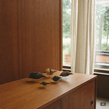 Werner Janson, Sculpture group, birds, 5 pcs.