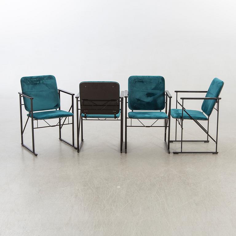 Yrjo Kukkapuro, 4 open arm chairs, 'A-502' Avarte Finland.