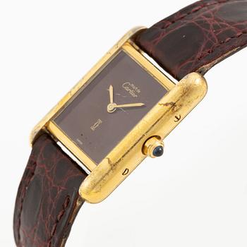 must de CARTIER, Tank, wrustwatch, 20,5 x 20 (28) mm.