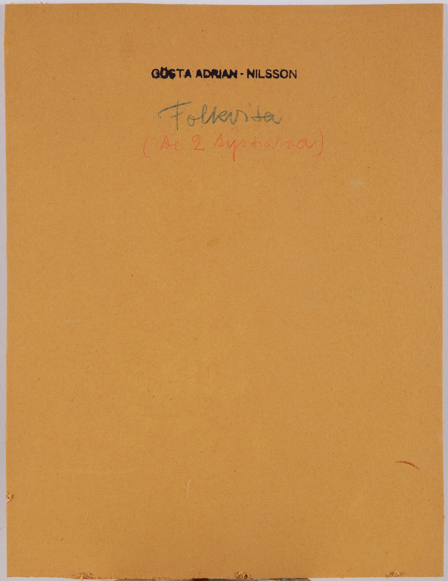 Gösta Adrian-Nilsson, "Folkvisa" (De två systrarna).