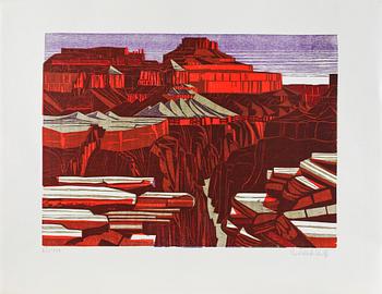 UWE WENK-WOLFF, färgträsnitt, 3 st, signerade och numrerade.