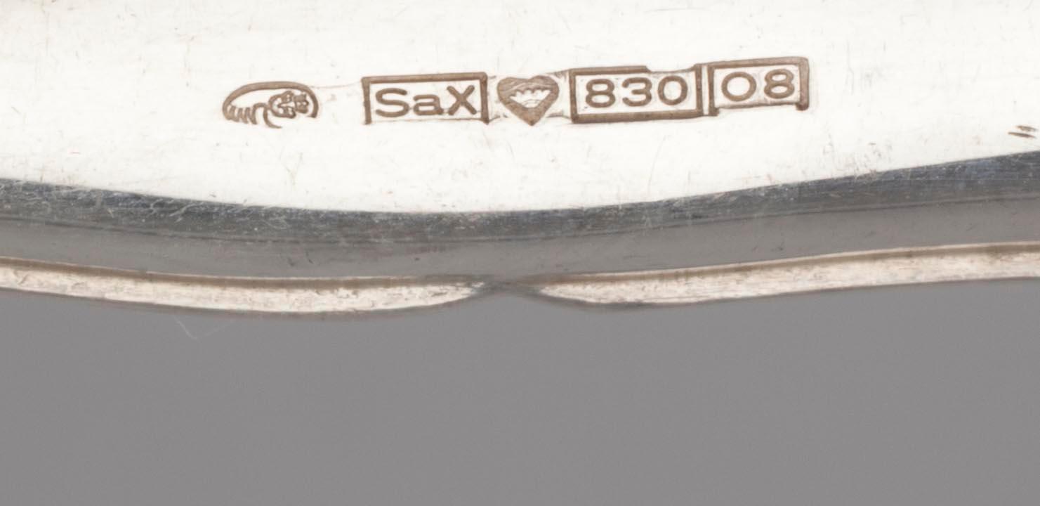 BESTICK, 4 st, silver med rostfritt stål. Finska stämplar 1990-tal. Vikt tot. 421 g.
