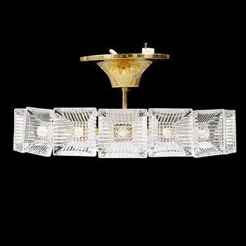 CARL FAGERLUND, taklampa, Orrefors.