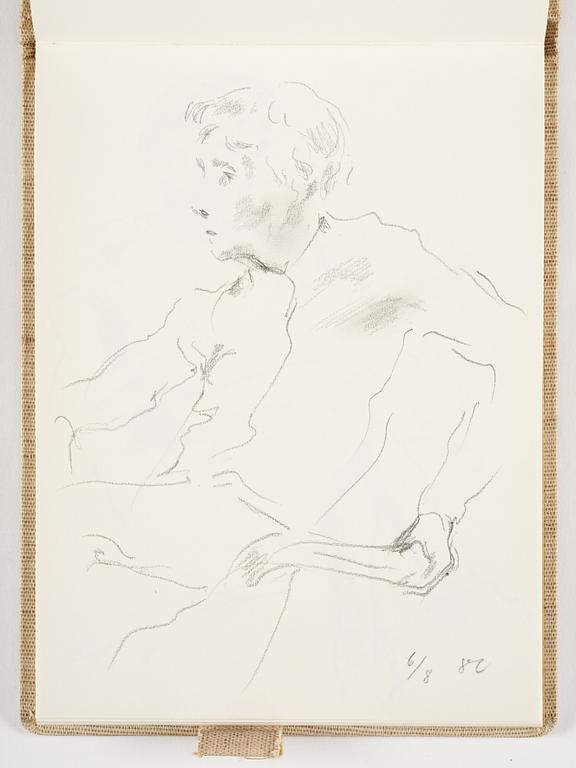 Lotte Laserstein, 4 skissböcker med blyertsteckningar.