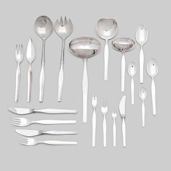 TAPIO WIRKKALA, BESTICKUPPSÄTTNING, 138 delar, silver, "Tapio", Kultakeskus, Tavastehus kring 1980.