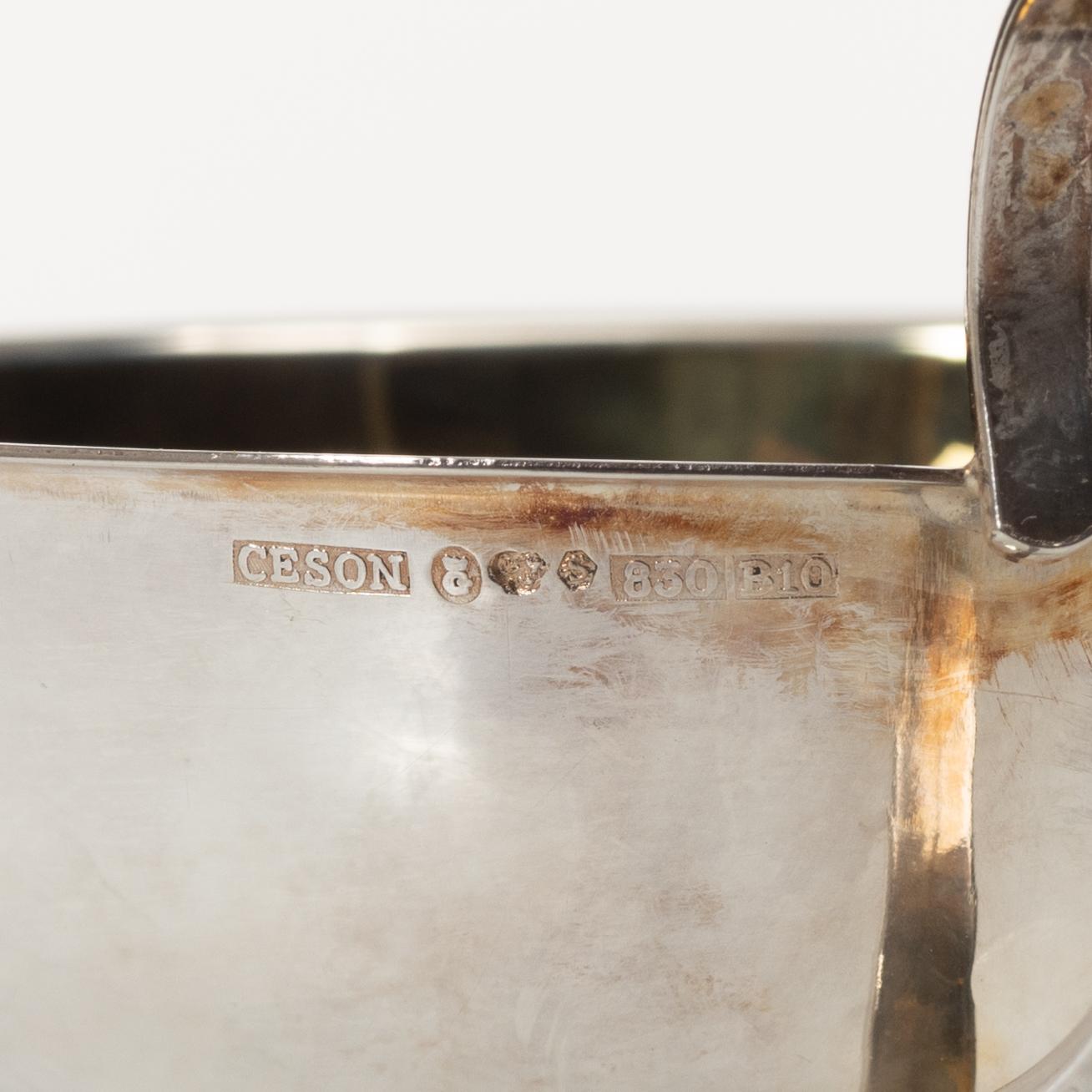 Punch mugs, 12 pcs, silver, Cesons, Gothenburg 1970s.