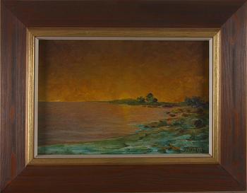 OKÄND KONSTNÄR , olja på duk, bär sign.