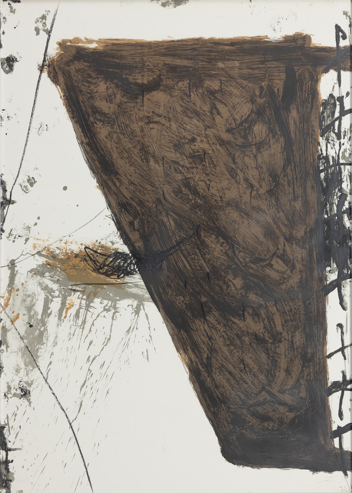 Antoni Tàpies, "Marron diagonale".