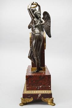 A French empire mantle clock signed Lesage eléve de Breguet.