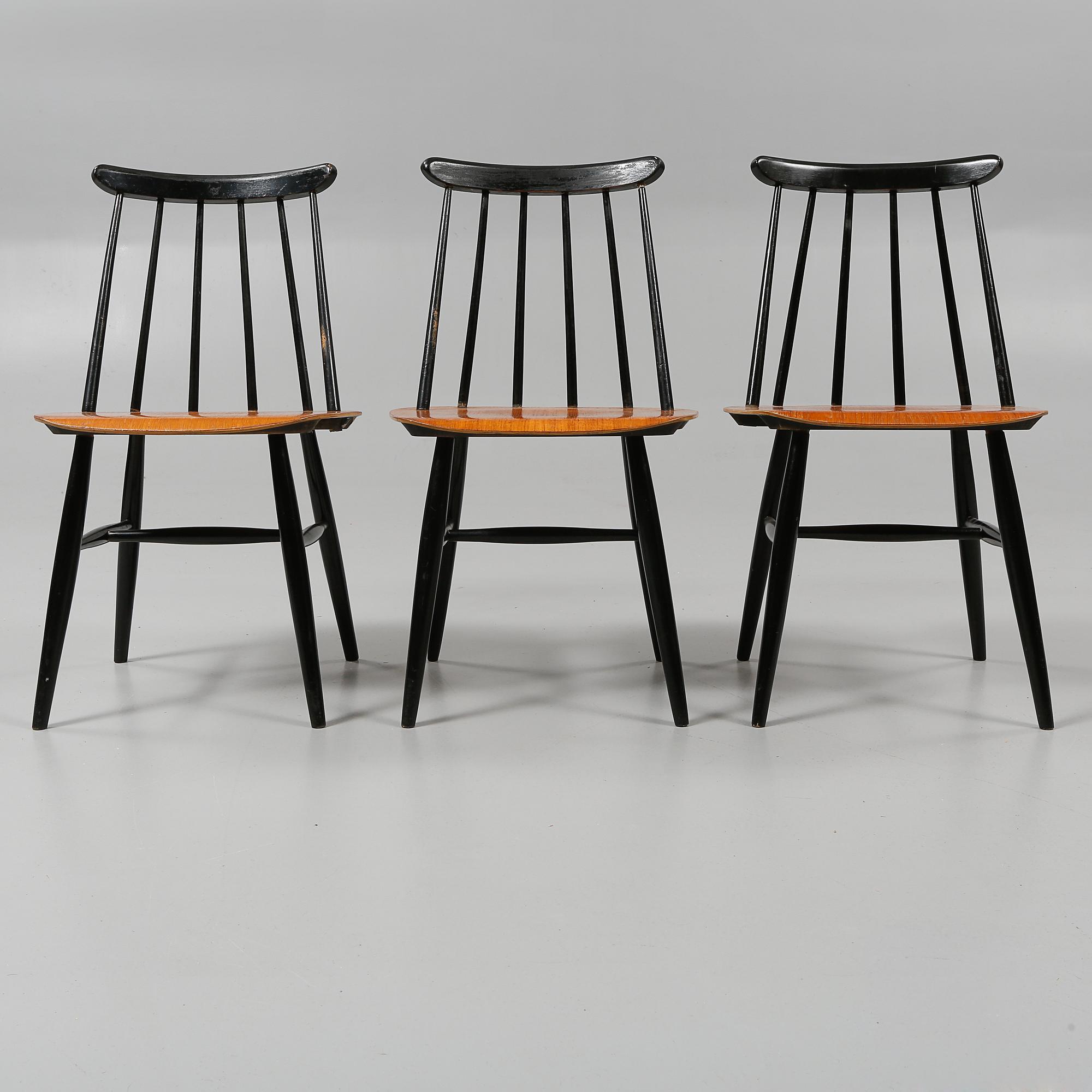 STOLAR, 3 st, "Fanett", Ilmari Tapiovaara, Edsbyverken, 1950/60-tal.