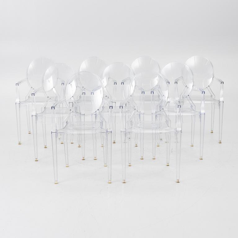 Philippe Starck, 9 armchairs, “Louis Ghost”, Kartell.
