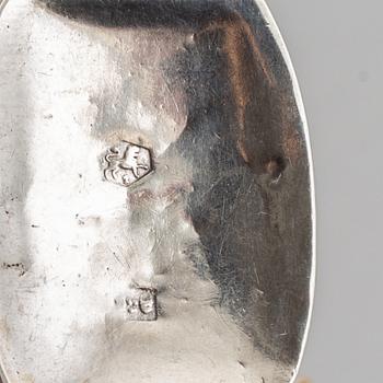 Three dutch silver snuff boxes, 19th century.
