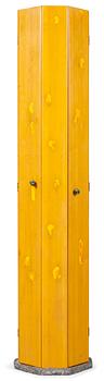 A Rolf Hanson yellow painted cabinet, "Pelare" (pillar), Källemo, Sweden, 2000.