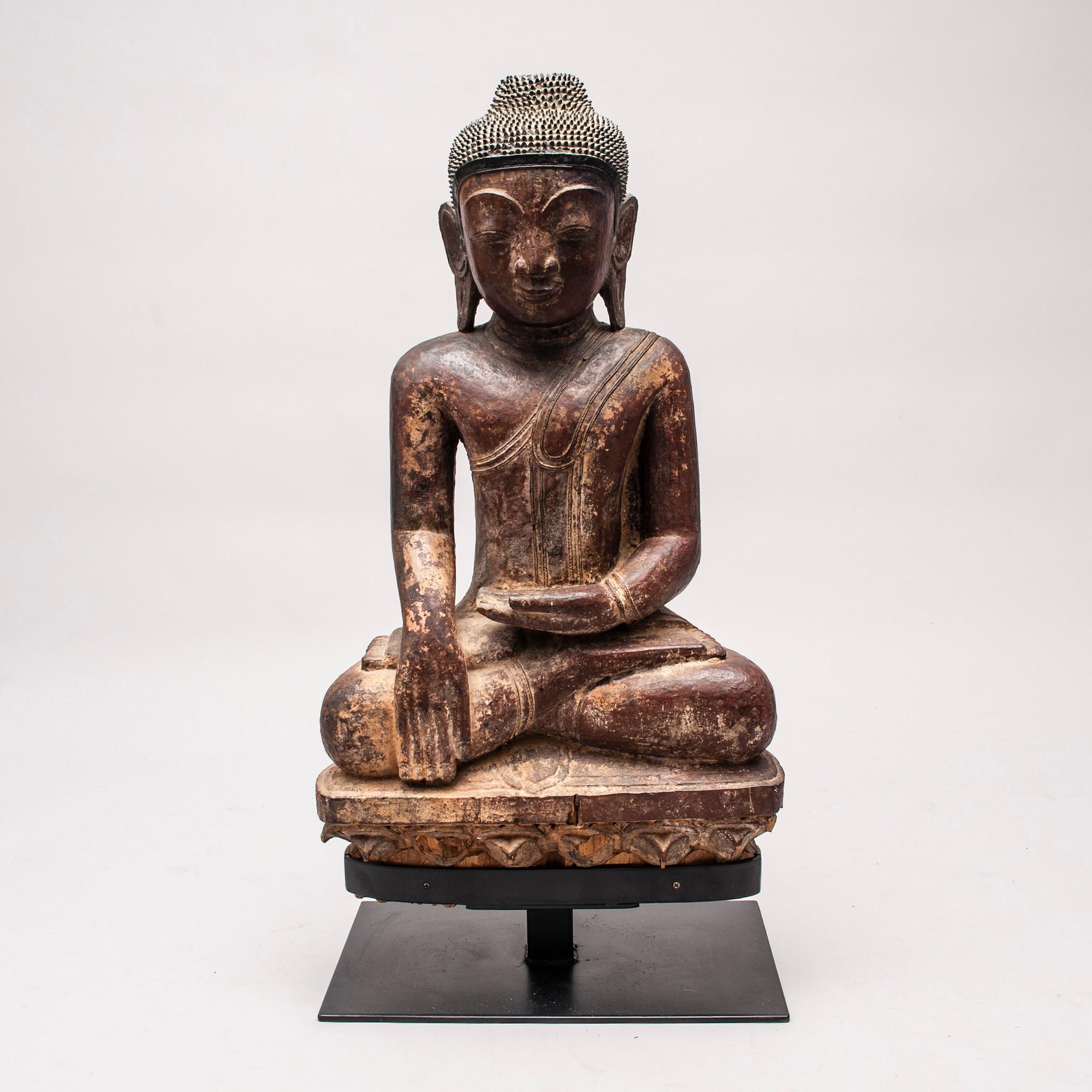 BUDDHA-STATY, troligen Burma, 1900-talets början.