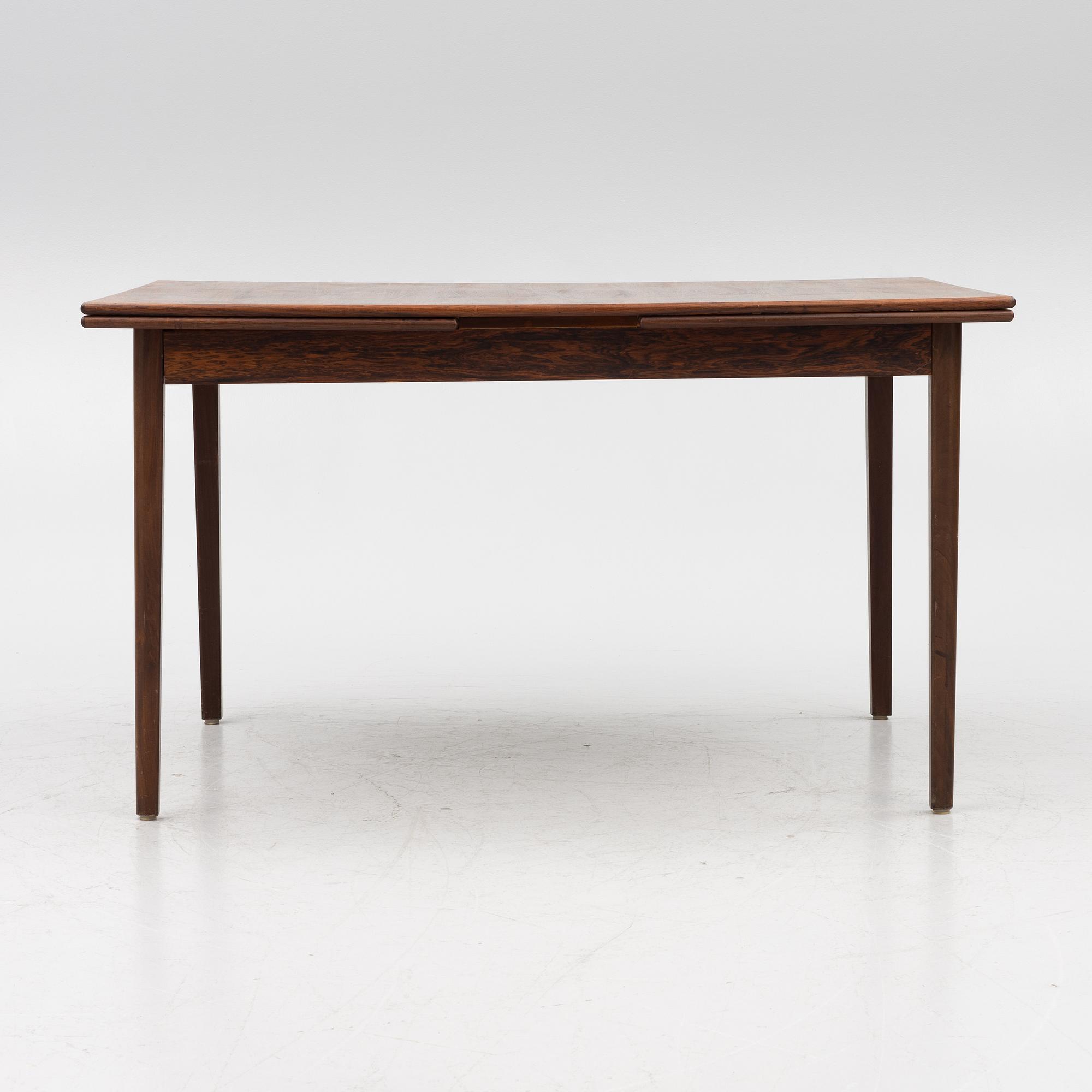 A 'Ladoga' dining table and four 'Mustang' chairs, IKEA, 1960s.