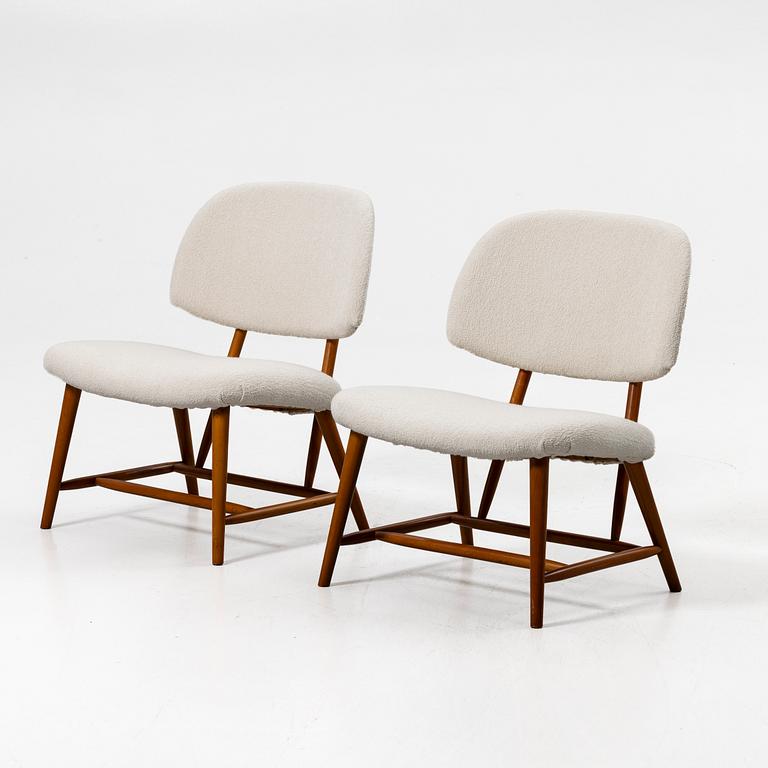 Alf Svensson, Armchairs, a pair, TeVe, Bra bohag. Studio Ljumgs industrier, Malmö, 1950s.