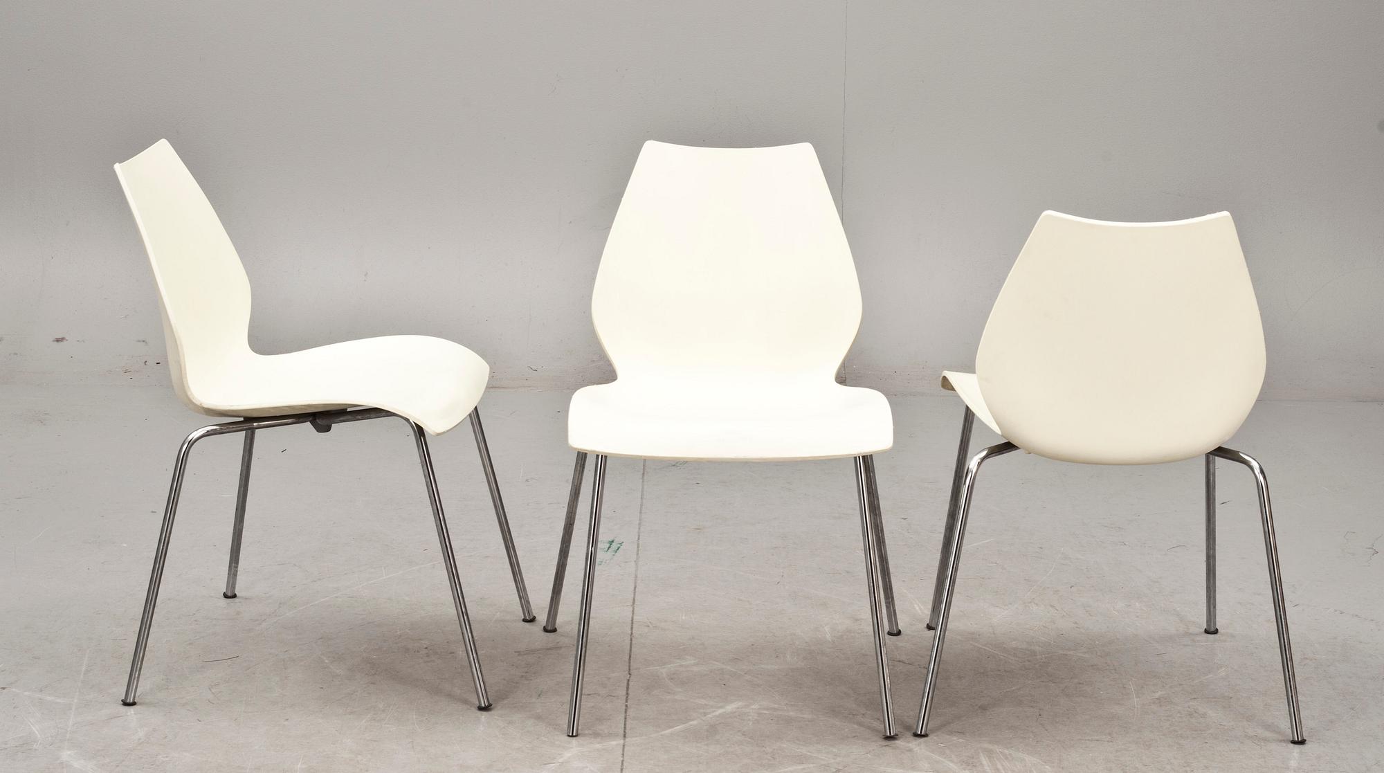 STOLAR, 6 st, "Maui", Vico Magistretti för Kartell.