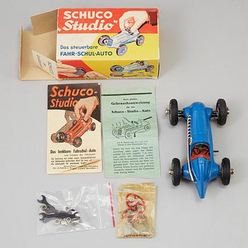 Two Schuco toy cars, Germany, mid 20th Century.