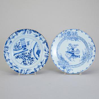 TALLRIKAR, 4 st, porslin. Qianlong (1736-1795).