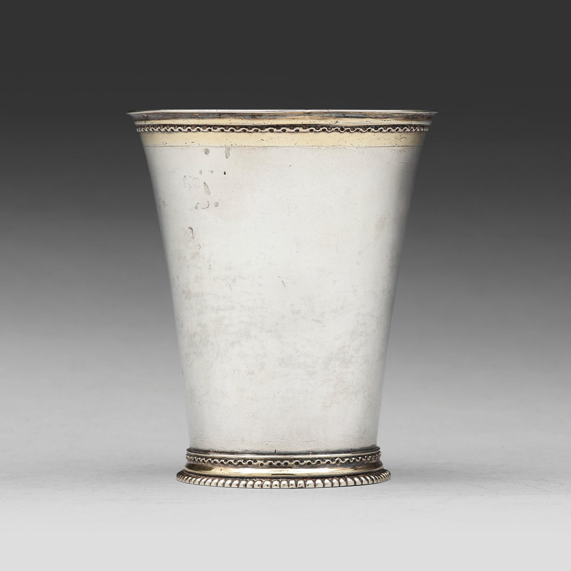 Wolter Siewers, bägare, silver, Norrköping 1710, Karolinsk.