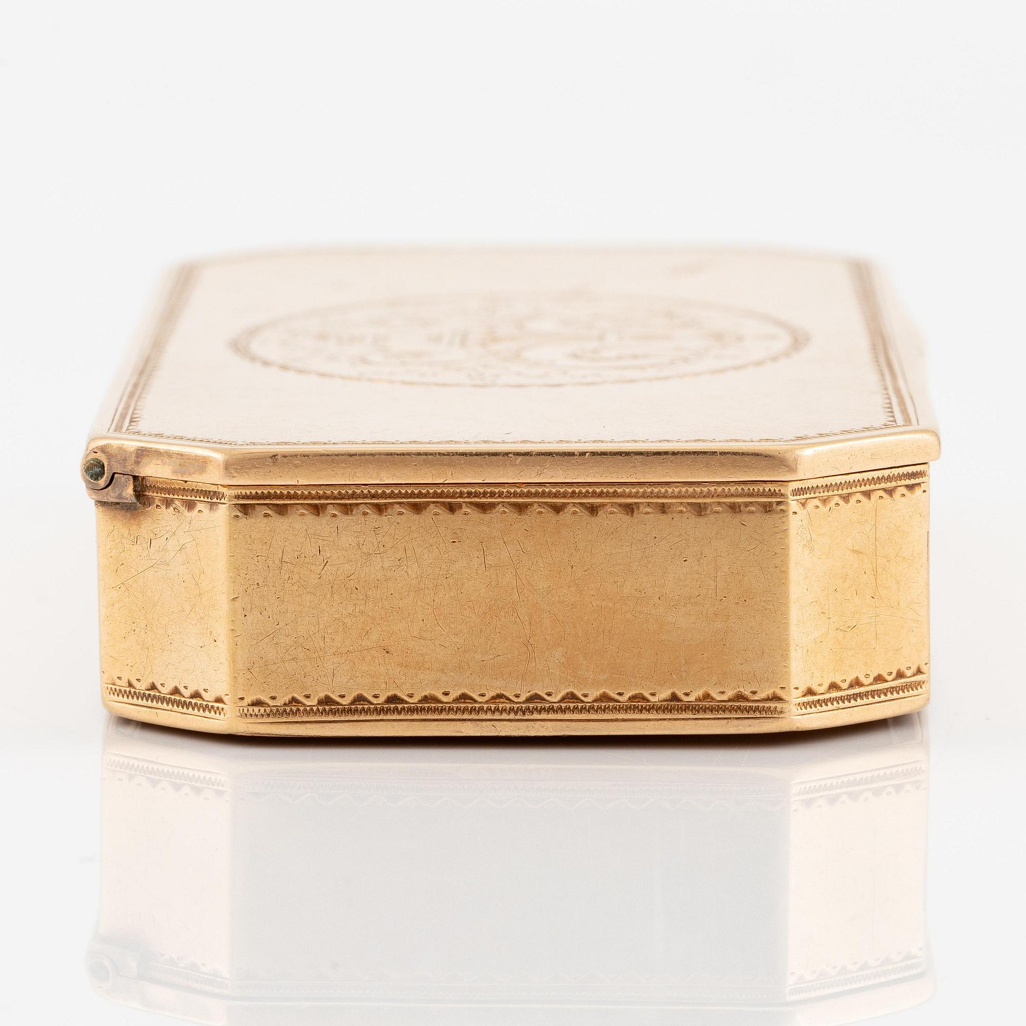 A Russian 14K gold box, 1791.