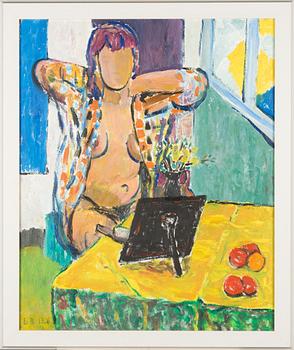 Eero von Boehm, oil on board, signed.