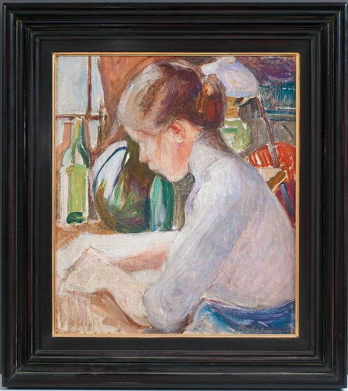 Pekka Halonen, "GIRL WRITING".