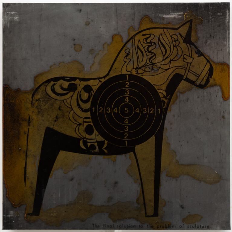 Peter Johansson, "The final solution to the problem of sculpture", polyptyk, 16 delar.