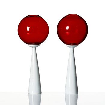 Hans-Agne Jakobsson, a pair of candle holders, model "L 8", Hans-Agne Jakobsson AB, Markaryd, 1950-60s.