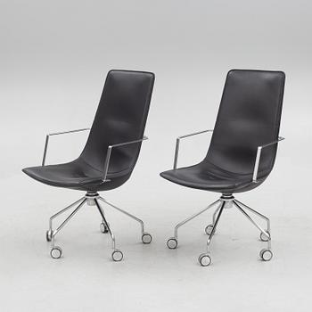 Gunilla Allard, A pair of 'Comet' swivel office chairs. Lammhults.