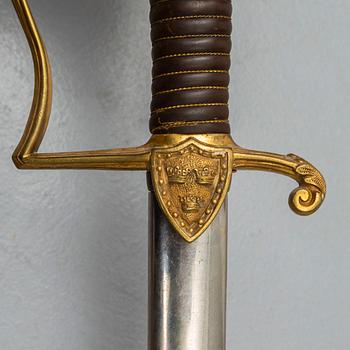A Swedish late 19th century small sward, and a belt by Sporrong, 20th century.