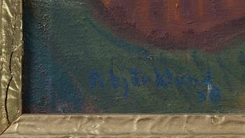 OKÄND KONSTNÄR, olja på duk, sign N Björklund.