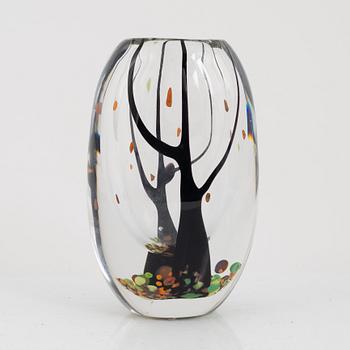 Vicke Lindstrand, an "Autumn" glass vase, Kosta, 1950s-60s.