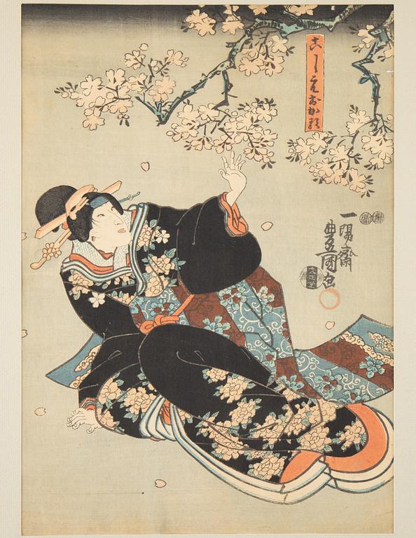 Utagawa Kunisada (Toyokuni III), färgträsnitt, Japan, 1849-53.