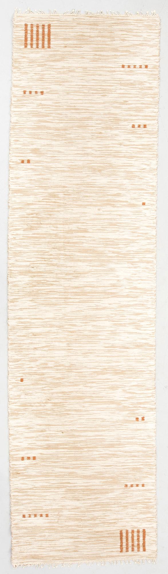 Eva-Lisa Nordin, rag rug with label, approximately 334x84 cm.
