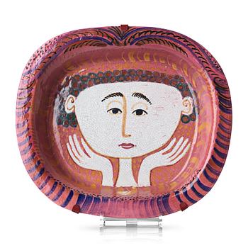 112. Birger Kaipiainen, a ceramic dish, Arabia, Finland 1950's.