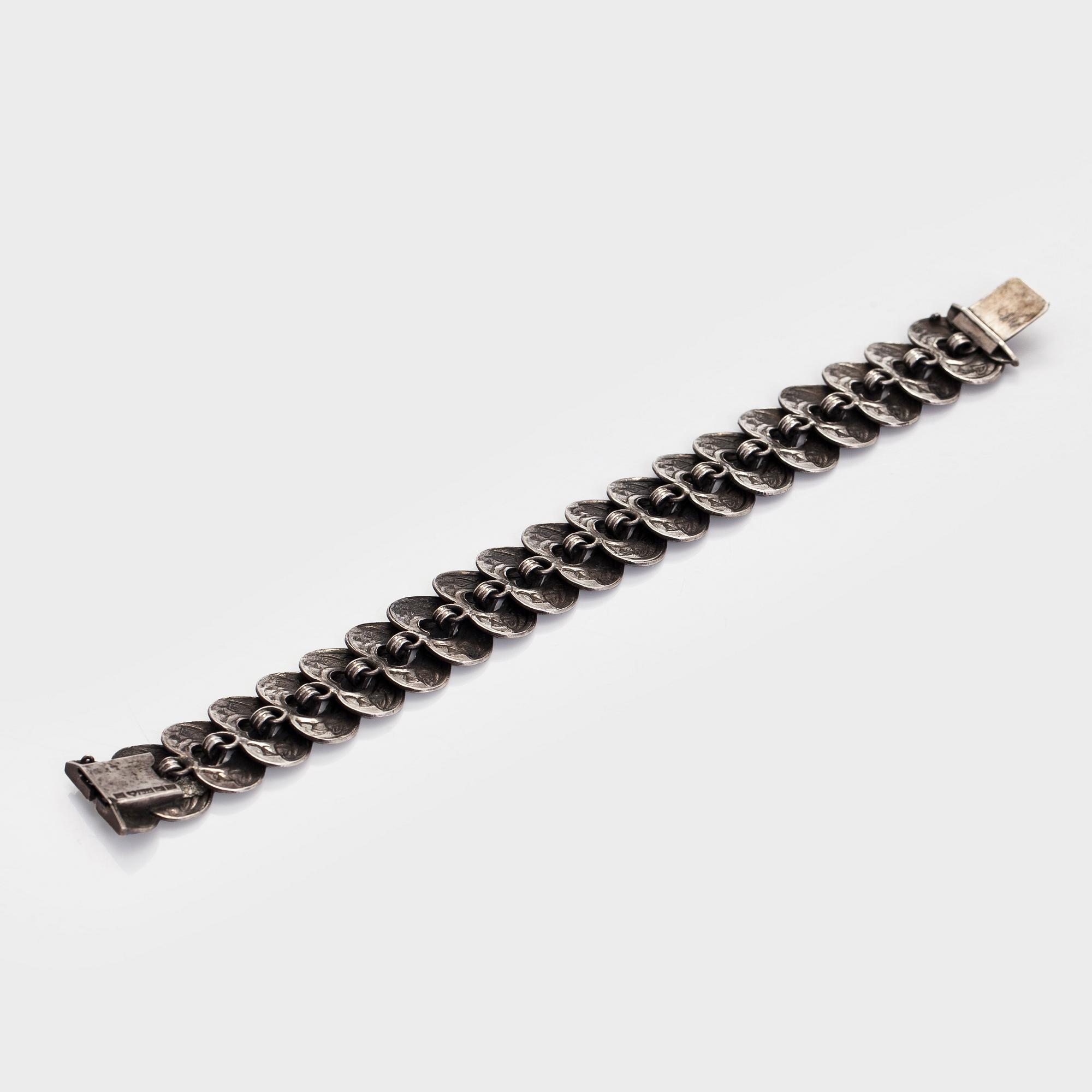 Bracelet, silver, A. Tillander, Helsinki 1940.