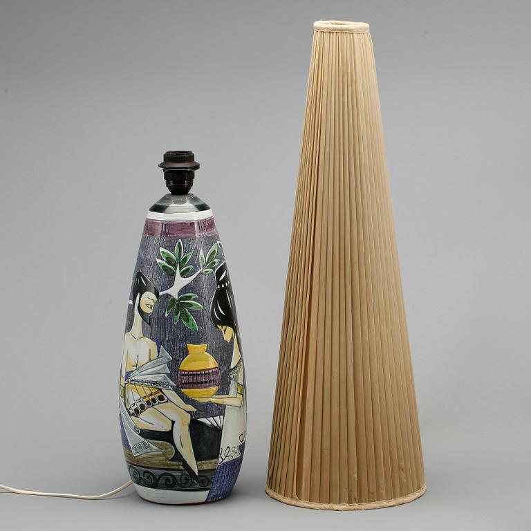 GOLVLAMPA, keramik. Marian Zawadzki, Tilgmans, monogramsignerad.