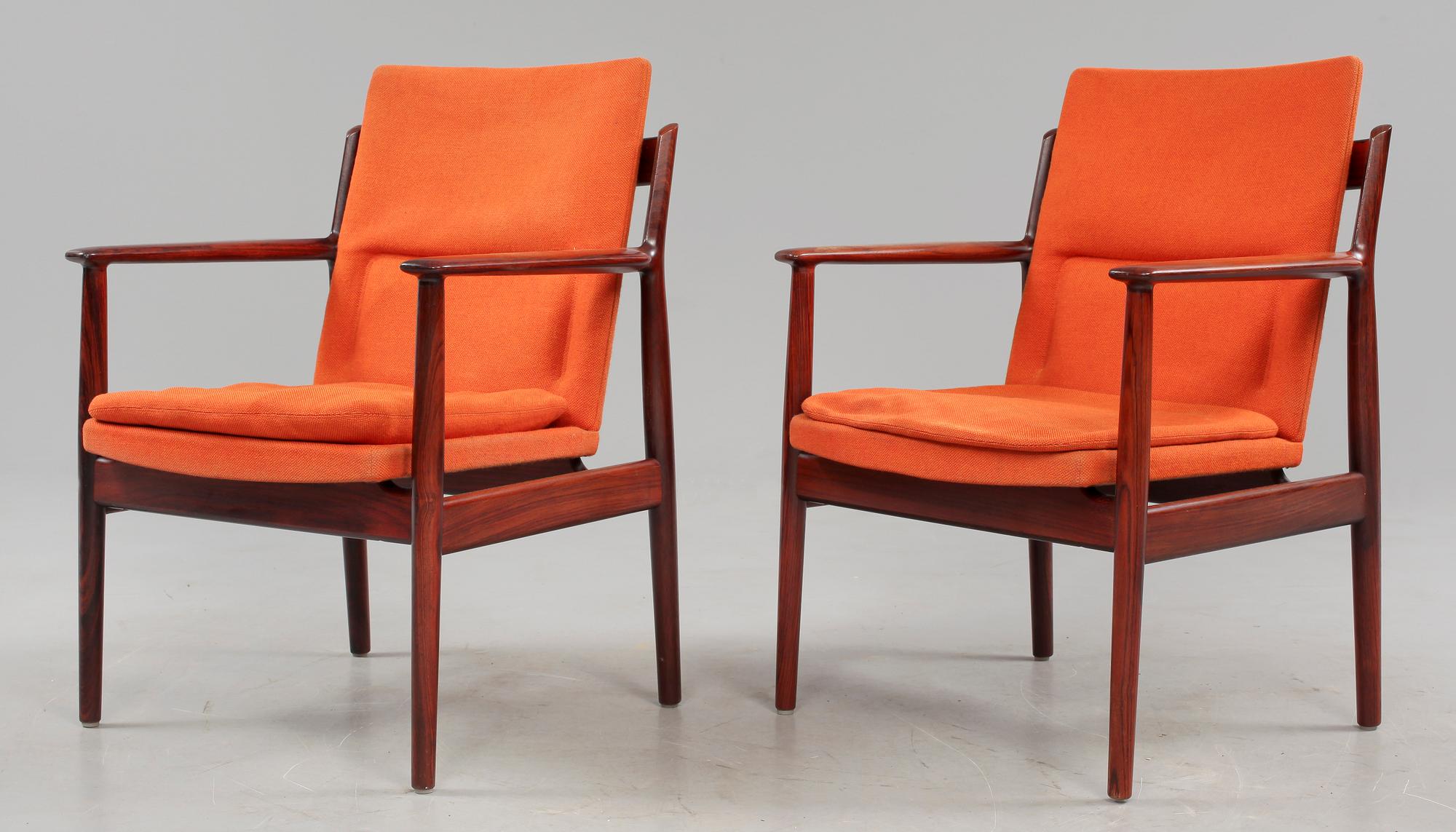 KARMSTOLAR, 4 st, Sibast furniture, Danmark, 1960-tal.
